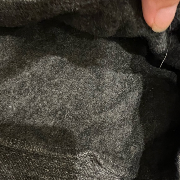 Dark grey beaded and sequin fleece crewneck - Picture 6 of 9